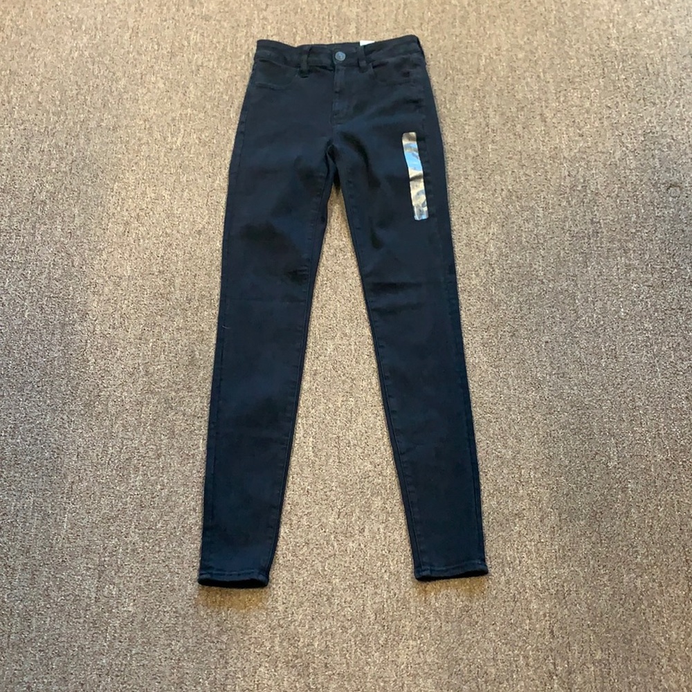 AMERICAN EAGLE BLACK HI-RISE JEGGING (SIZE: 2)